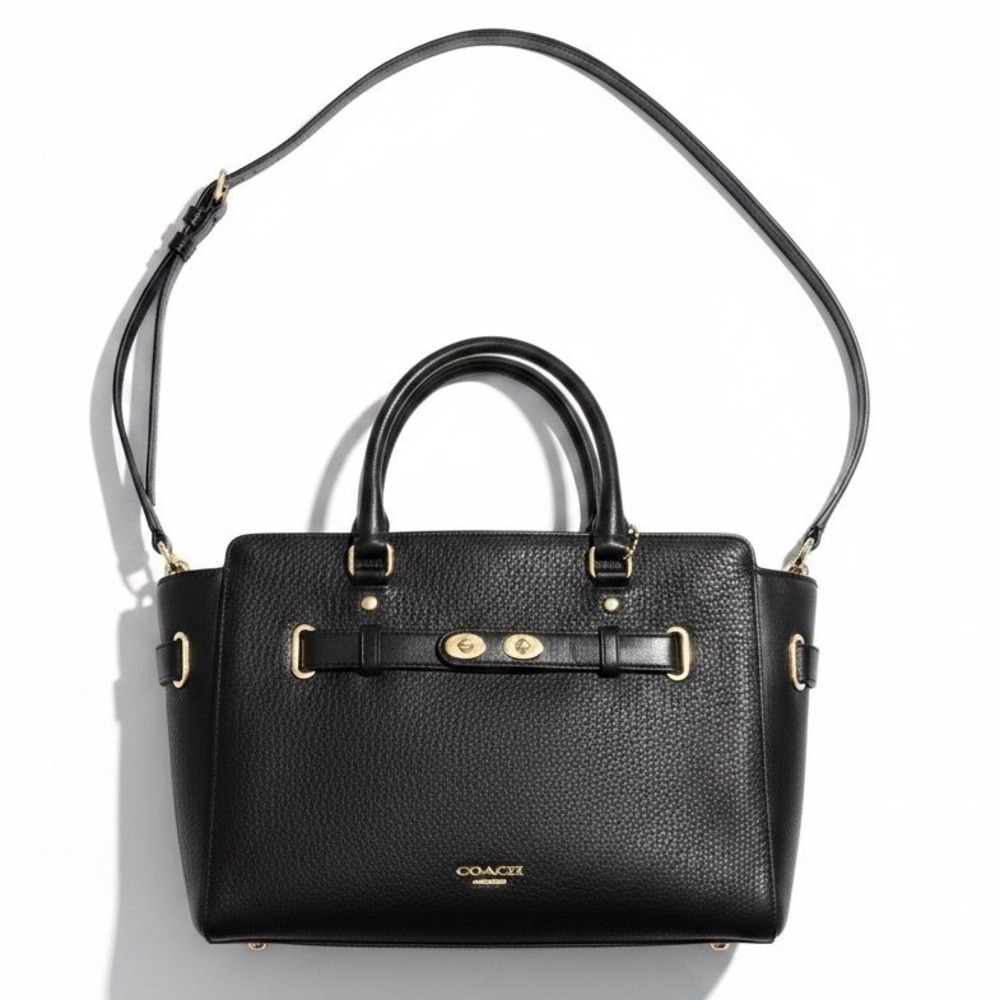 Coach Pebble Leather Satchel Crossbody Bag